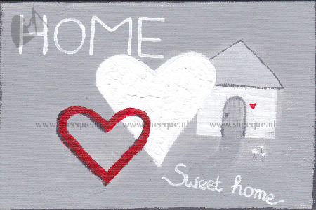 kunst kaart home sweet home